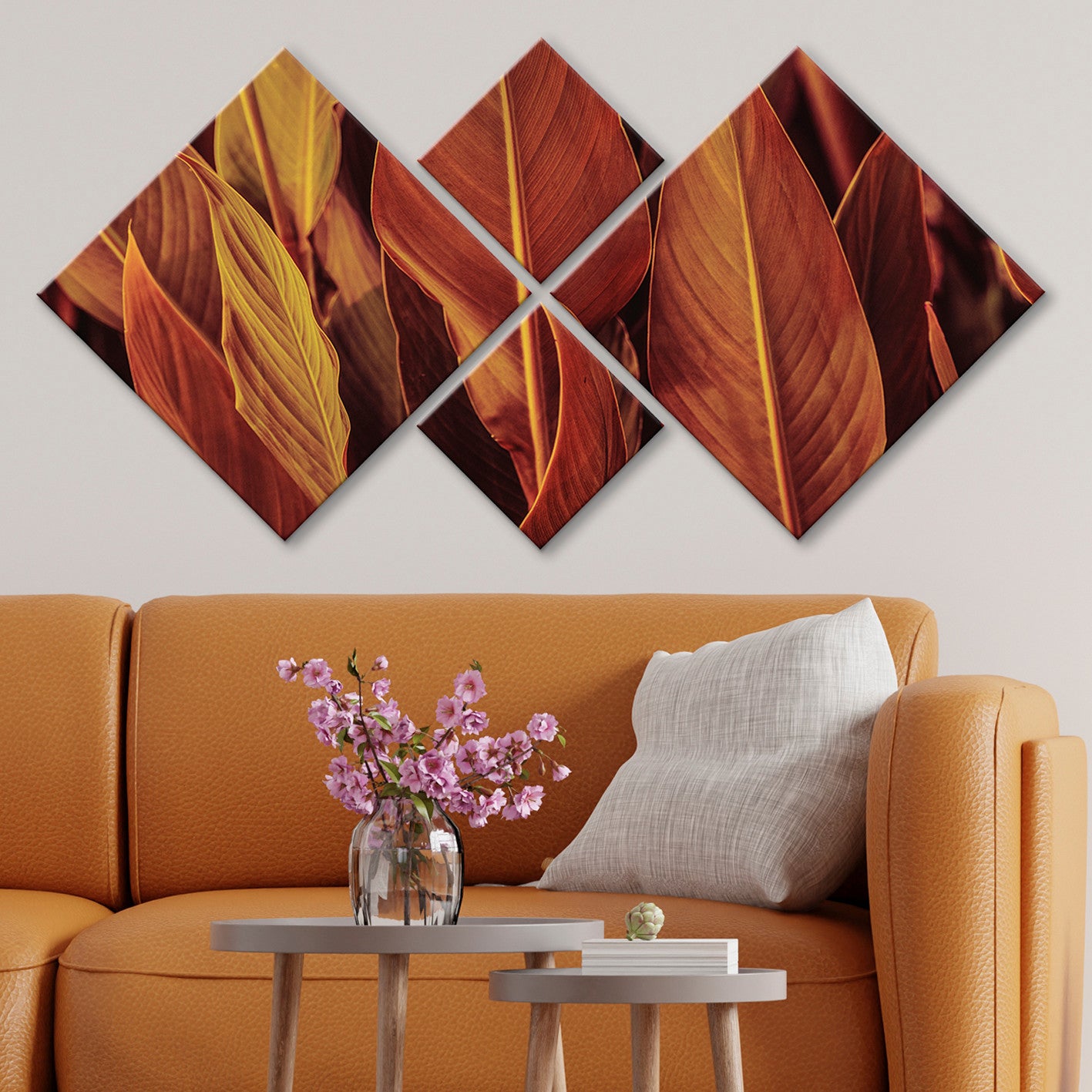 Conjunto Decorativo MDF Multicolor 4 Peças - Impressão UV Premium para Parede