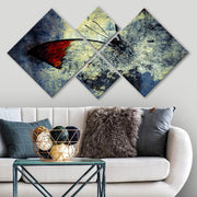 Conjunto Decorativo MDF Multicolor 4 Peças - Impressão UV Premium para Parede