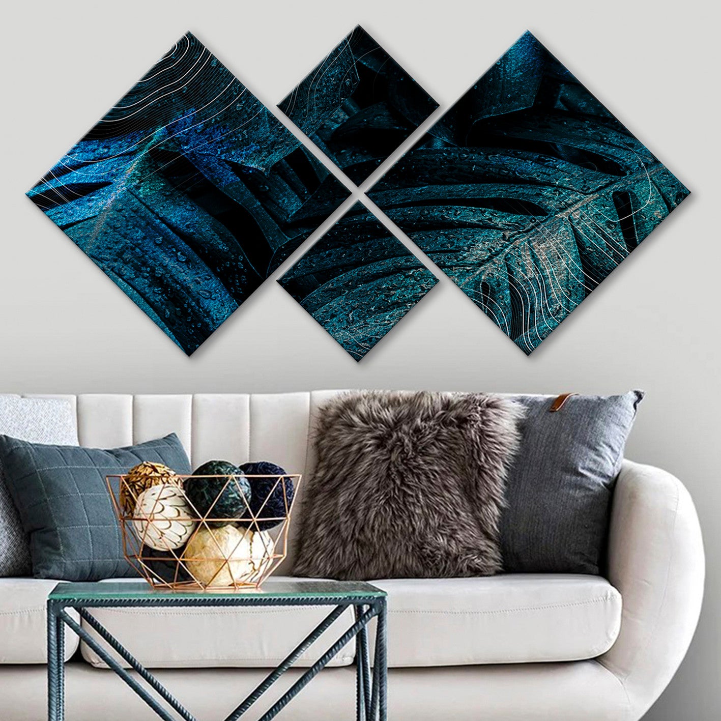 Conjunto Decorativo MDF Multicolor 4 Peças - Impressão UV Premium para Parede