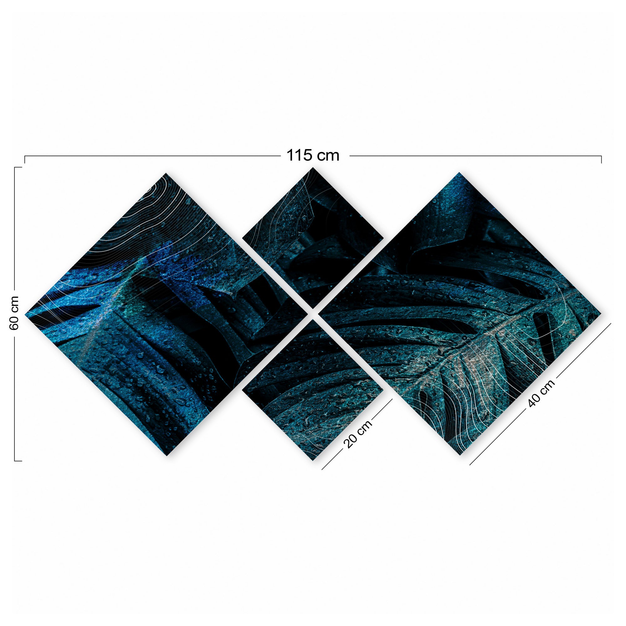 Conjunto Decorativo MDF Multicolor 4 Peças - Impressão UV Premium para Parede