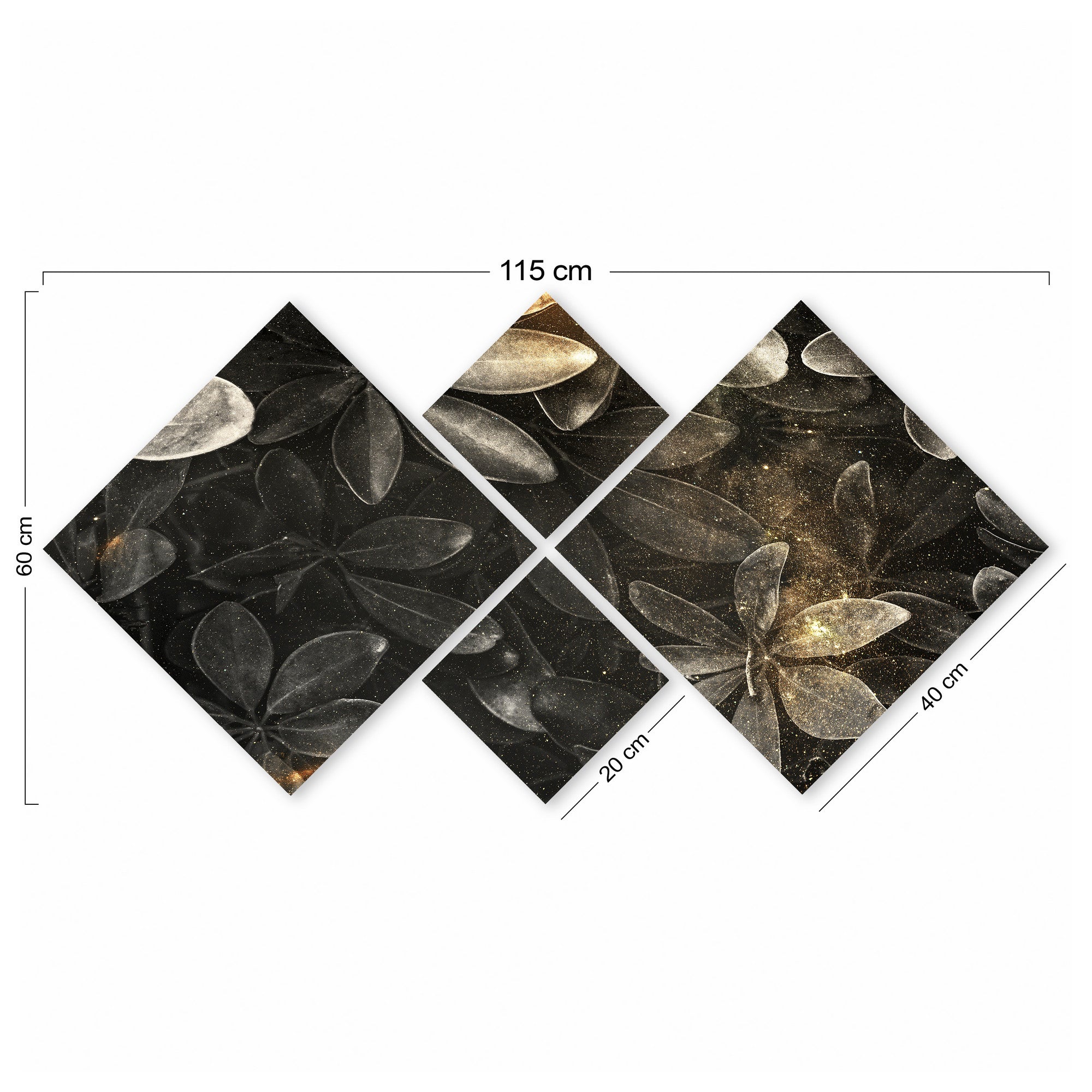 Conjunto Decorativo MDF Multicolor 4 Peças - Impressão UV Premium para Parede