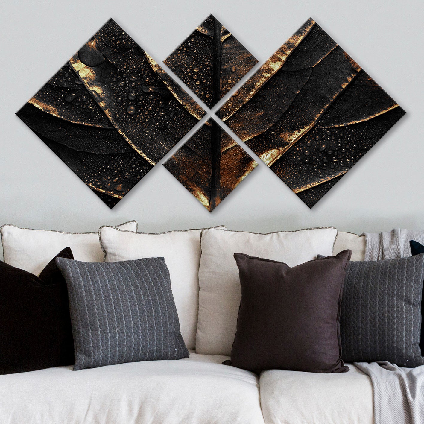 Conjunto Decorativo MDF Multicolor 4 Peças - Impressão UV Premium para Parede