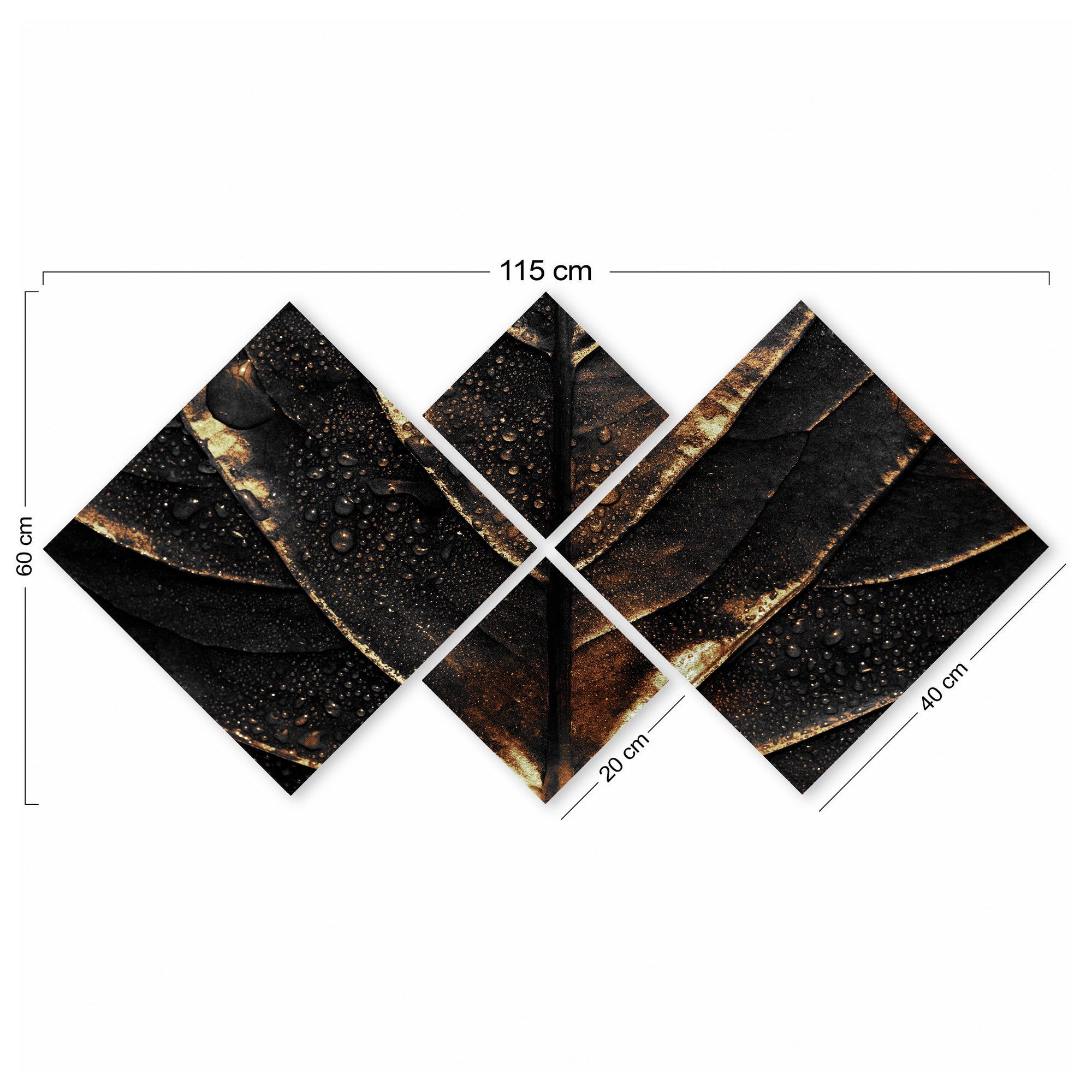 Conjunto Decorativo MDF Multicolor 4 Peças - Impressão UV Premium para Parede