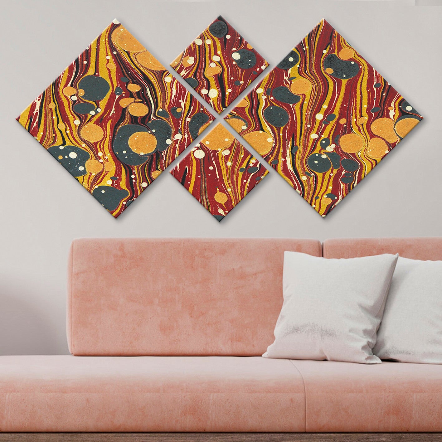 Conjunto Decorativo MDF Multicolor 4 Peças - Impressão UV Premium para Parede
