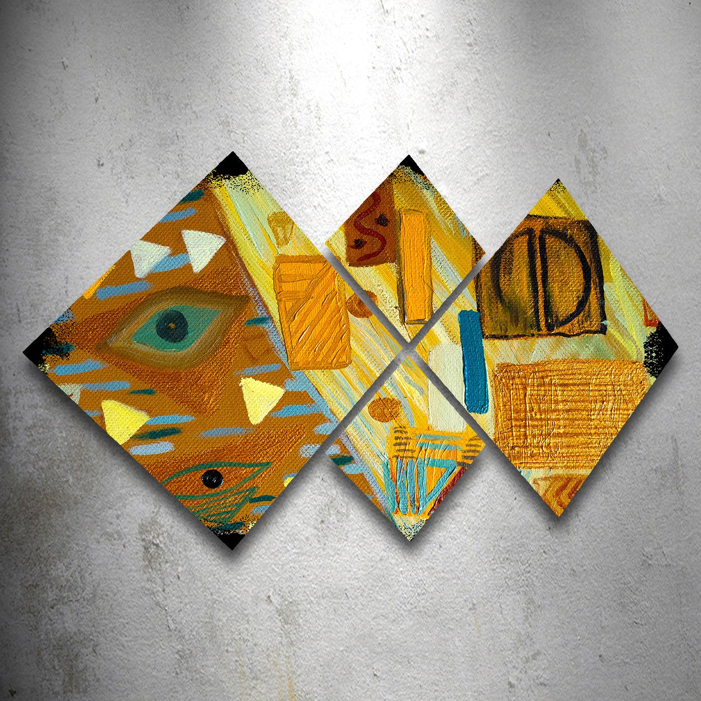 Conjunto Decorativo MDF Multicolor 4 Peças - Impressão UV Premium para Parede