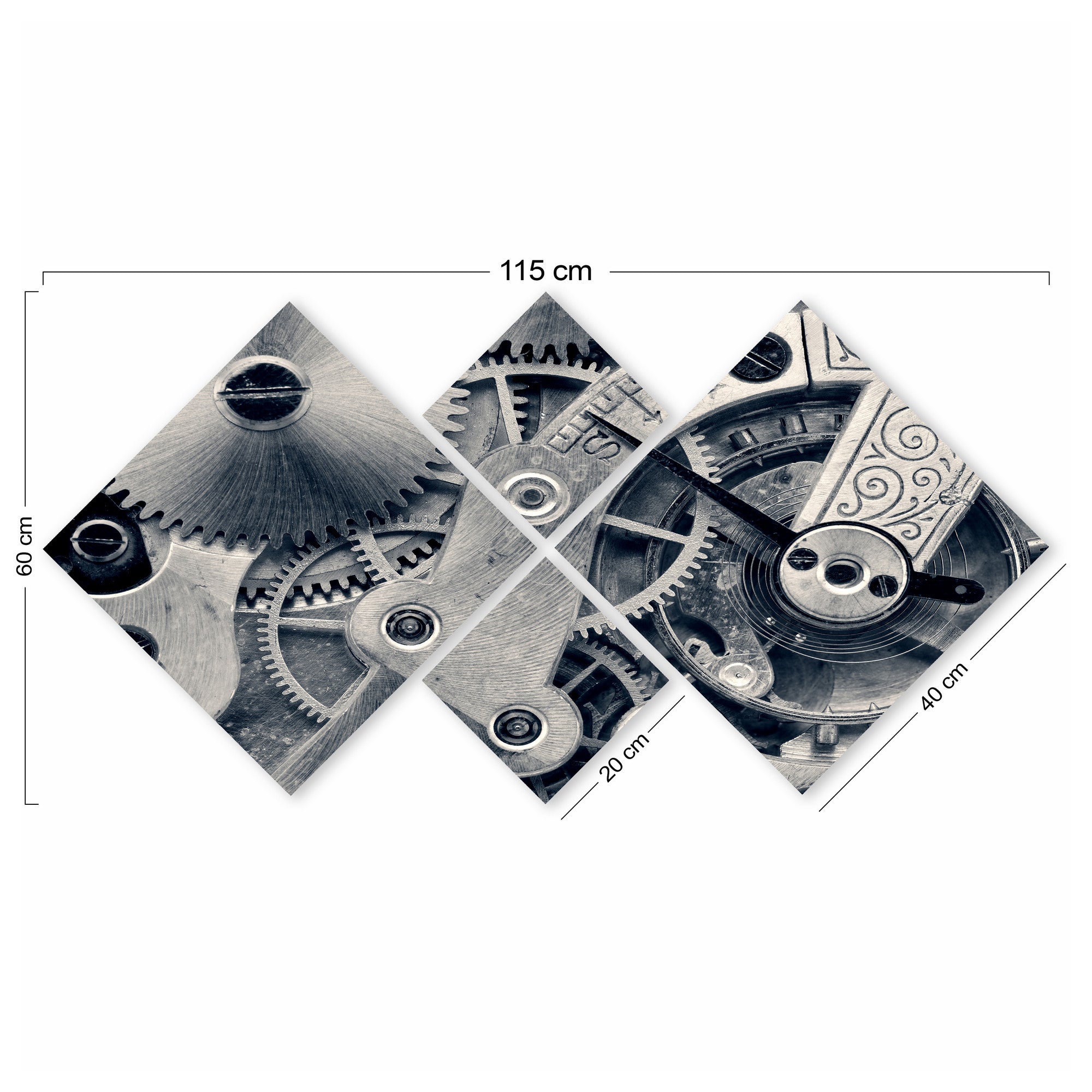 Conjunto Decorativo MDF Multicolor 4 Peças - Impressão UV Premium para Parede