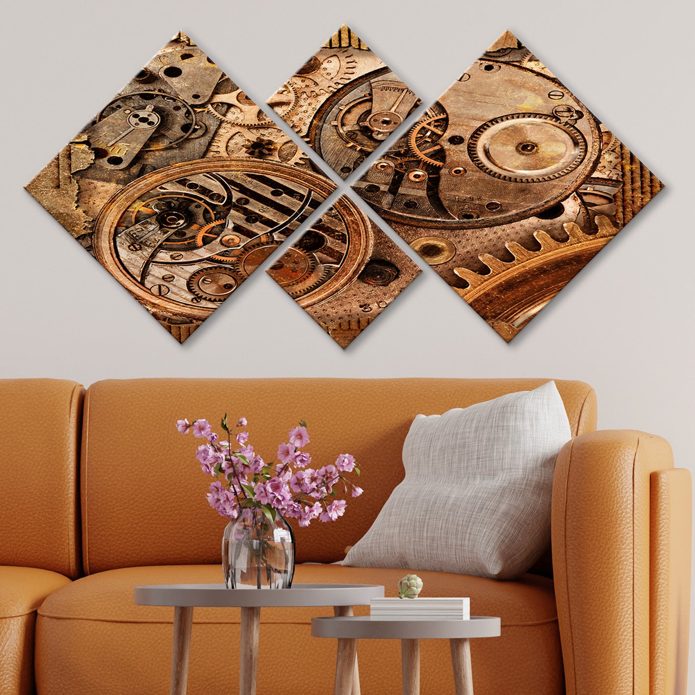 Conjunto Decorativo MDF Multicolor 4 Peças - Impressão UV Premium para Parede