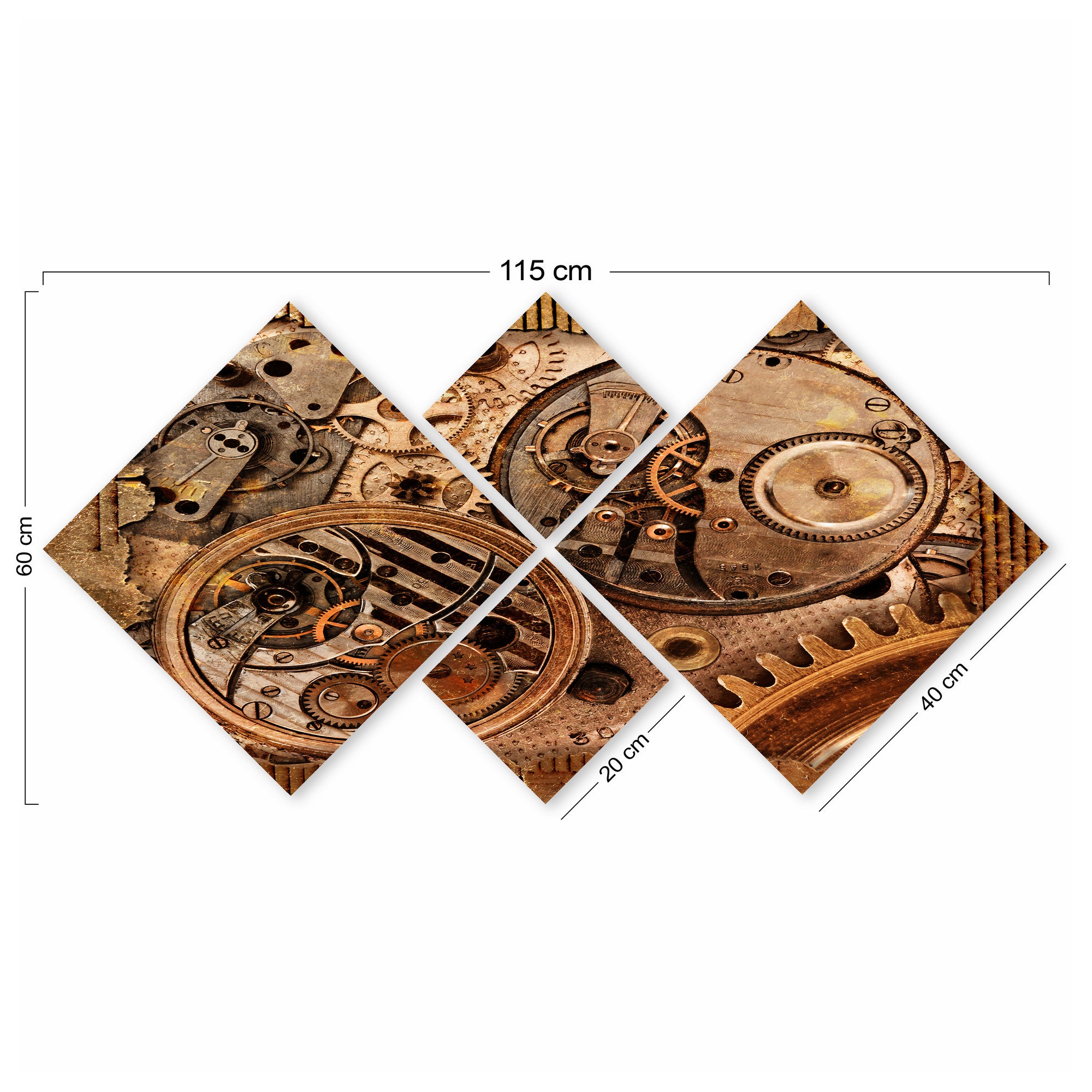 Conjunto Decorativo MDF Multicolor 4 Peças - Impressão UV Premium para Parede