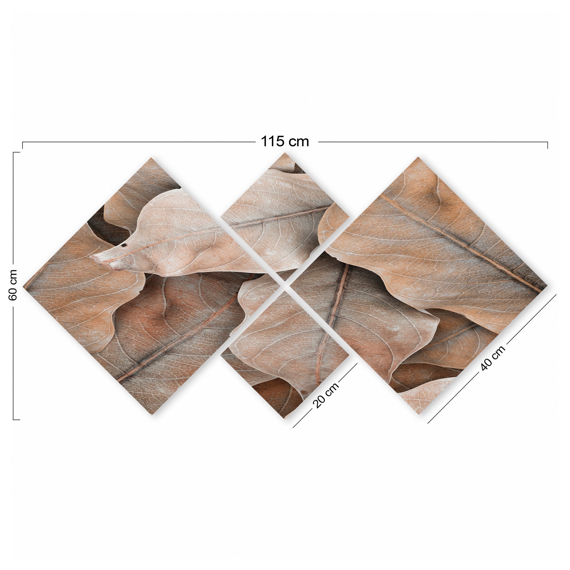 Conjunto Decorativo MDF Multicolor 4 Peças - Impressão UV Premium para Parede