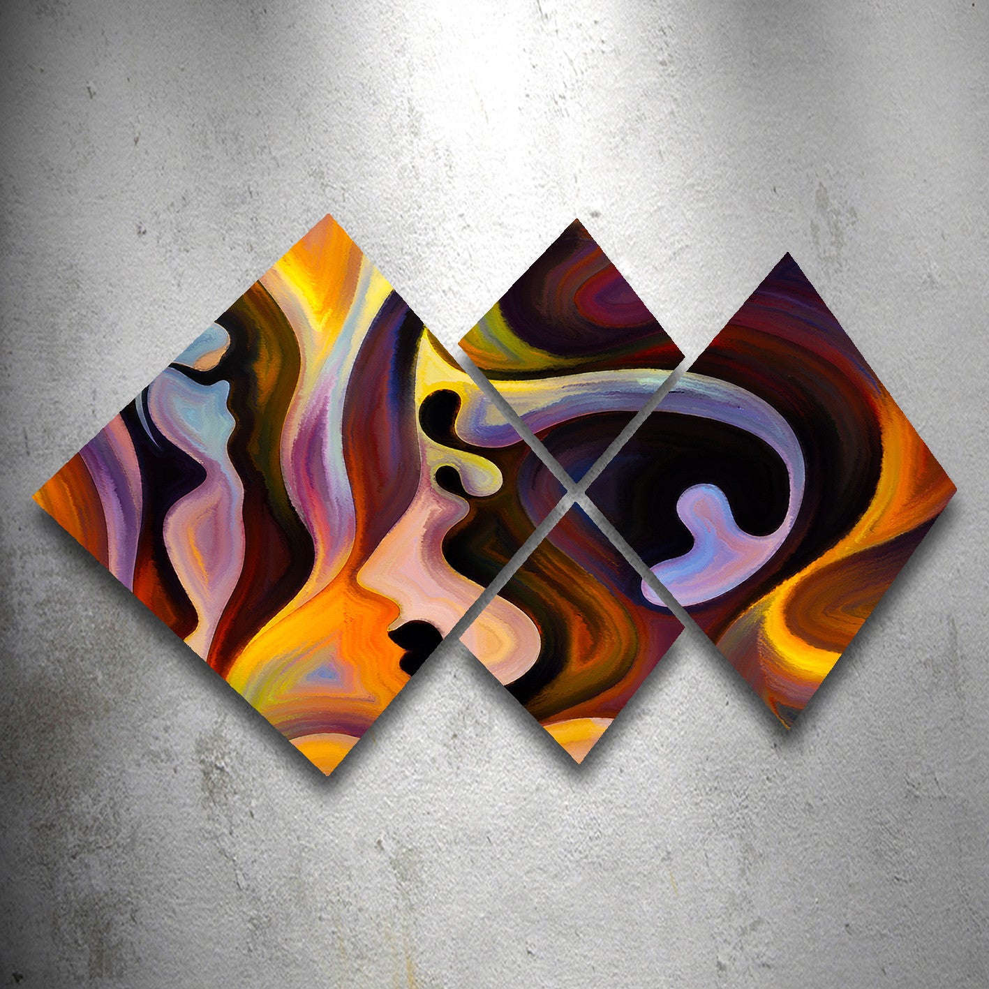 Conjunto Decorativo MDF Multicolor 4 Peças - Impressão UV Premium para Parede