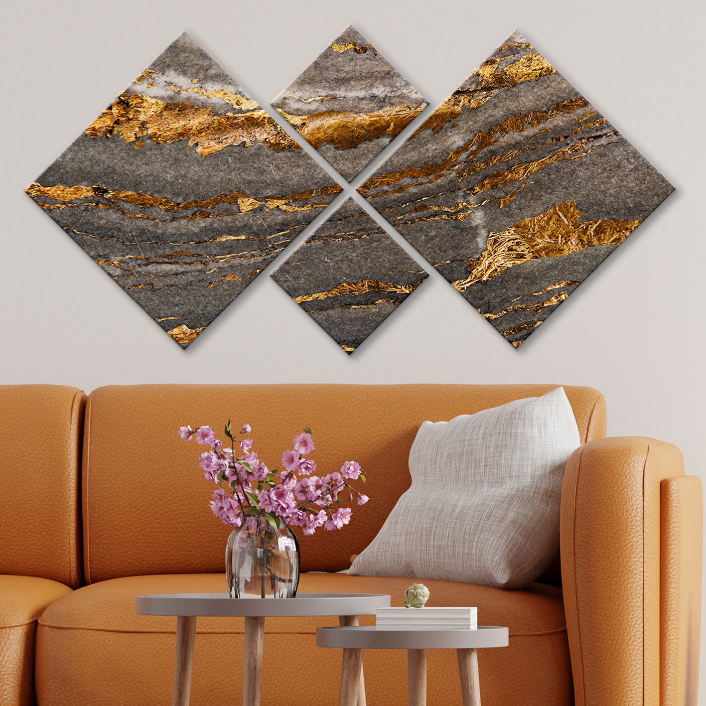 Conjunto Decorativo MDF Multicolor 4 Peças - Impressão UV Premium para Parede