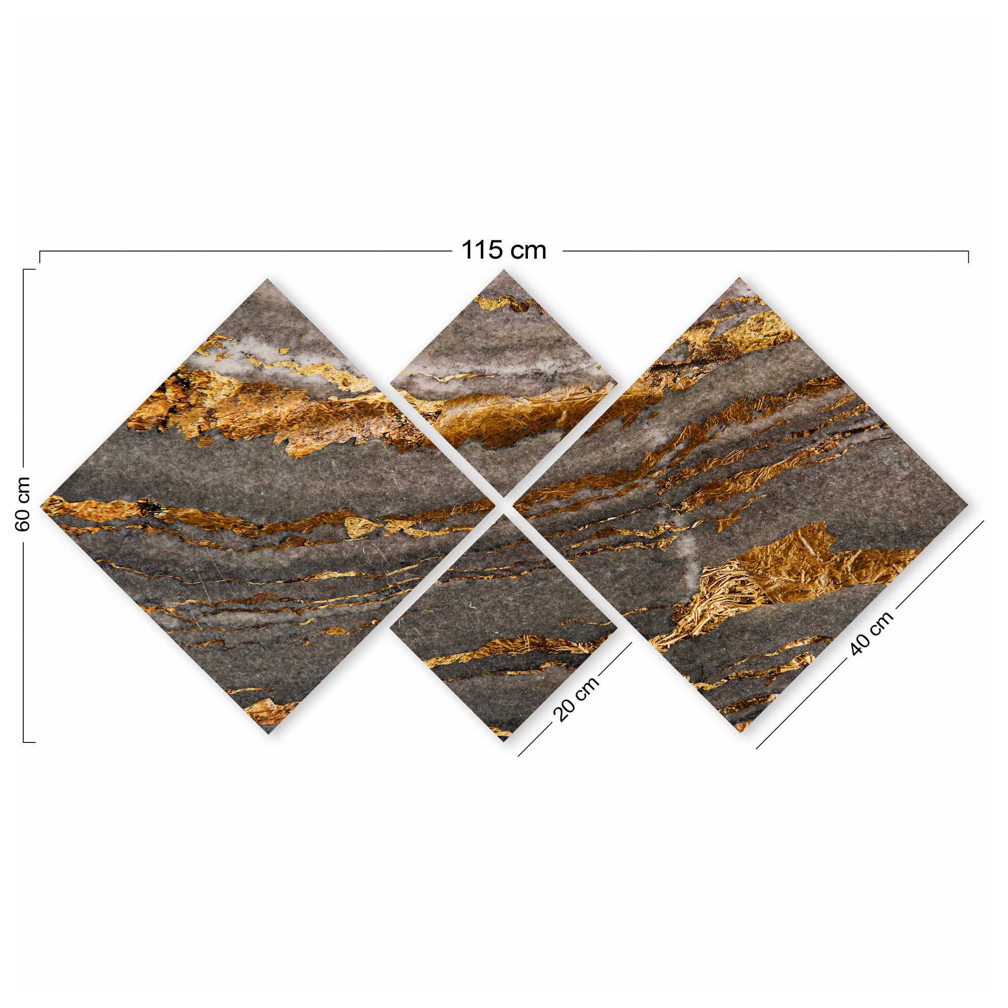 Conjunto Decorativo MDF Multicolor 4 Peças - Impressão UV Premium para Parede