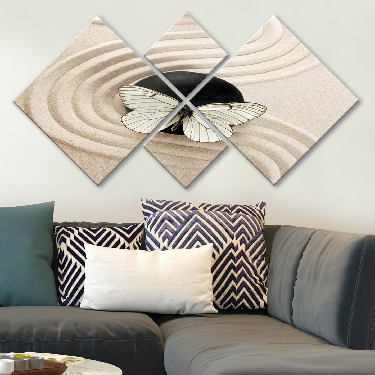 Conjunto Decorativo MDF Multicolor 4 Peças - Impressão UV Premium para Parede