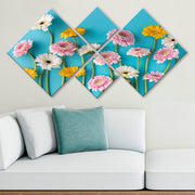 Conjunto Decorativo MDF Multicolor 4 Peças - Impressão UV Premium para Parede