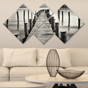 Conjunto Decorativo MDF Multicolor 4 Peças - Impressão UV Premium para Parede