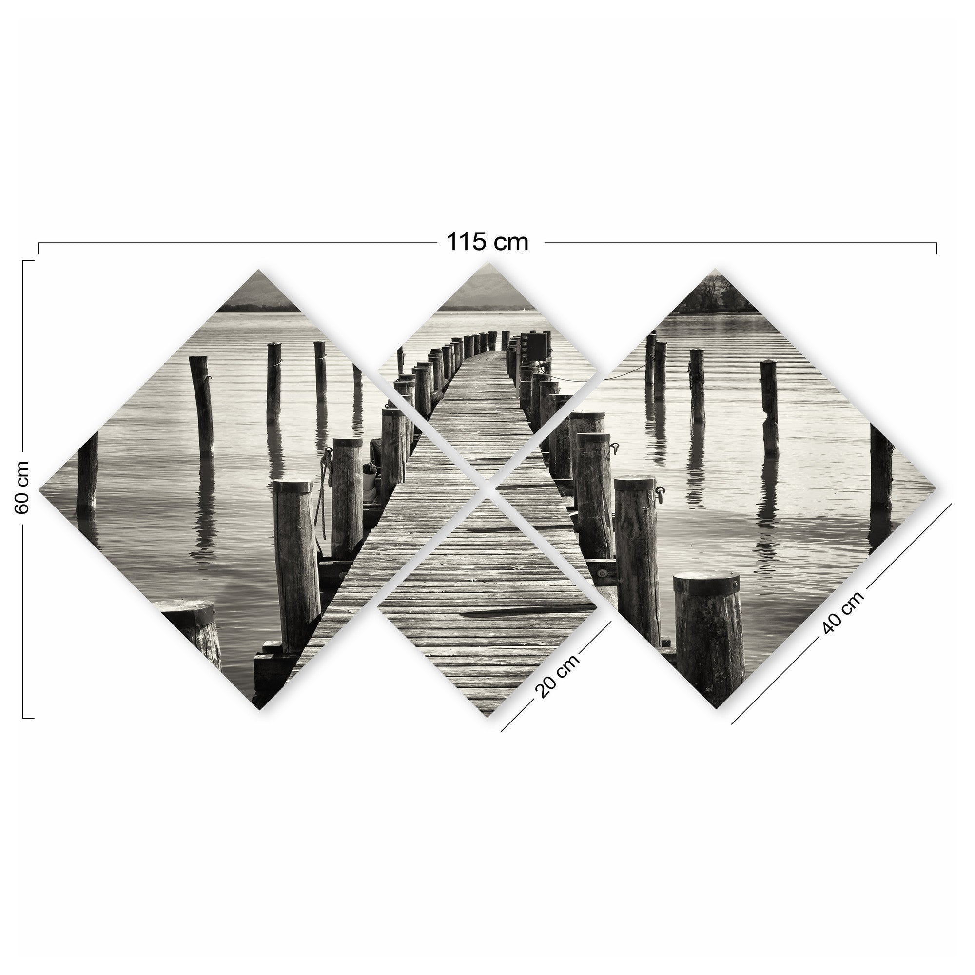 Conjunto Decorativo MDF Multicolor 4 Peças - Impressão UV Premium para Parede