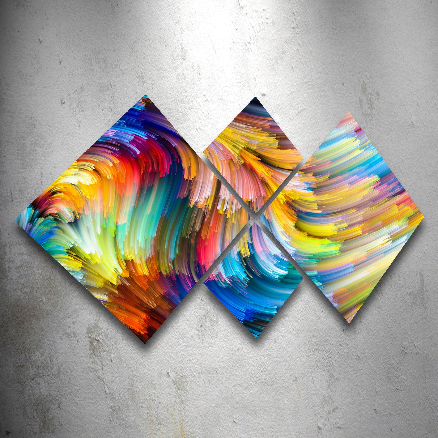 Conjunto Decorativo MDF Multicolor 4 Peças - Impressão UV Premium para Parede