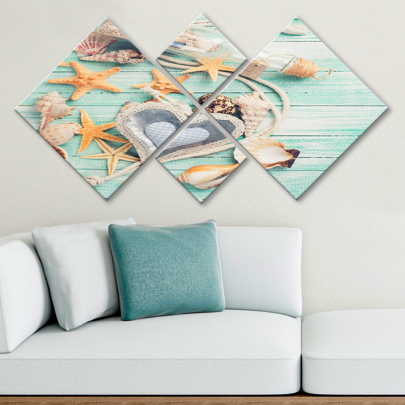 Conjunto Decorativo MDF Multicolor 4 Peças - Impressão UV Premium para Parede