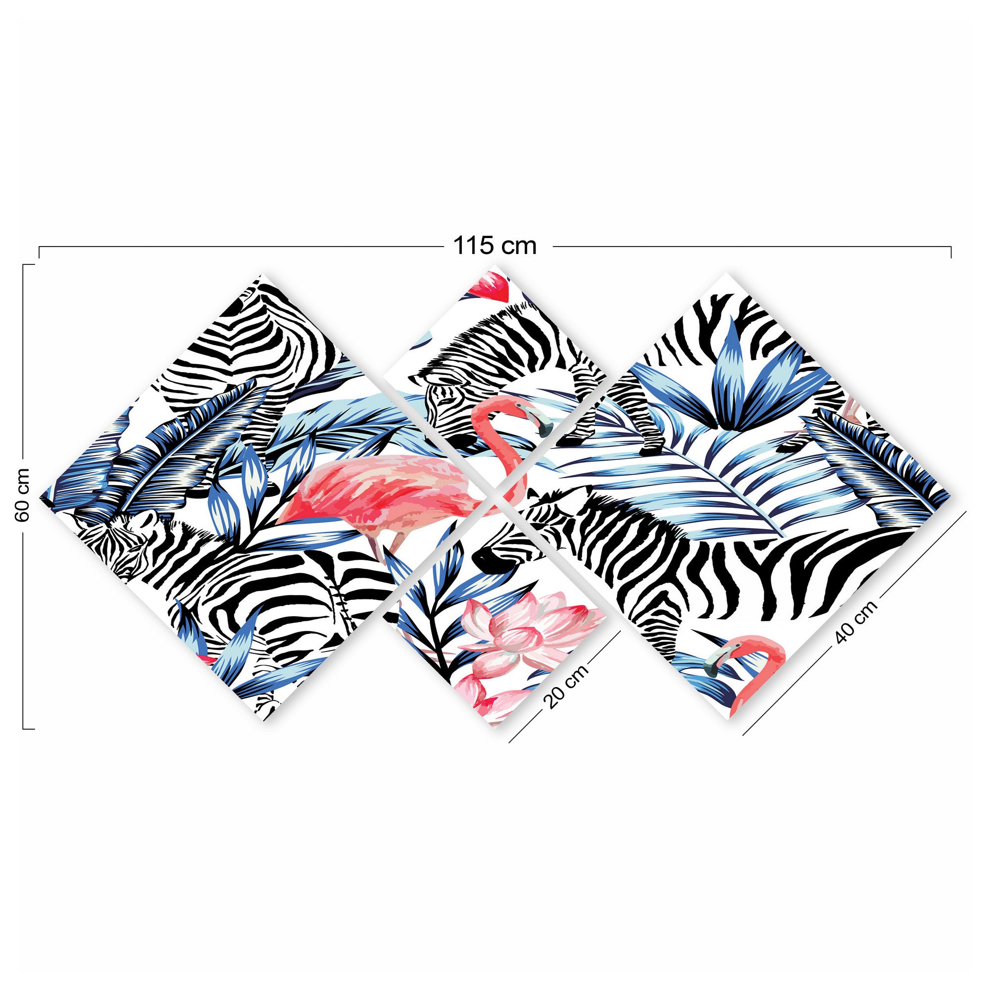 Conjunto Decorativo MDF Multicolor 4 Peças - Impressão UV Premium para Parede