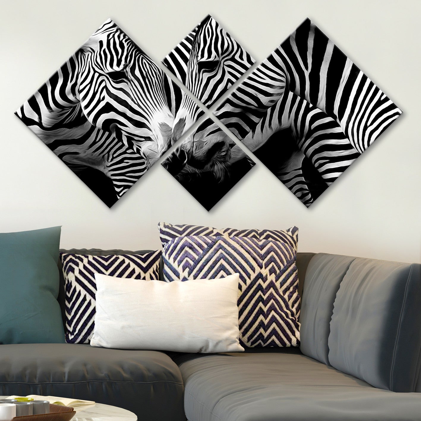 Conjunto Decorativo MDF Multicolor 4 Peças - Impressão UV Premium para Parede