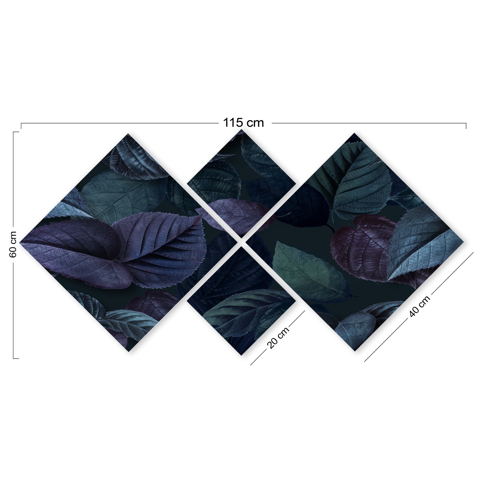 Conjunto Decorativo MDF Multicolor 4 Peças - Impressão UV Premium para Parede