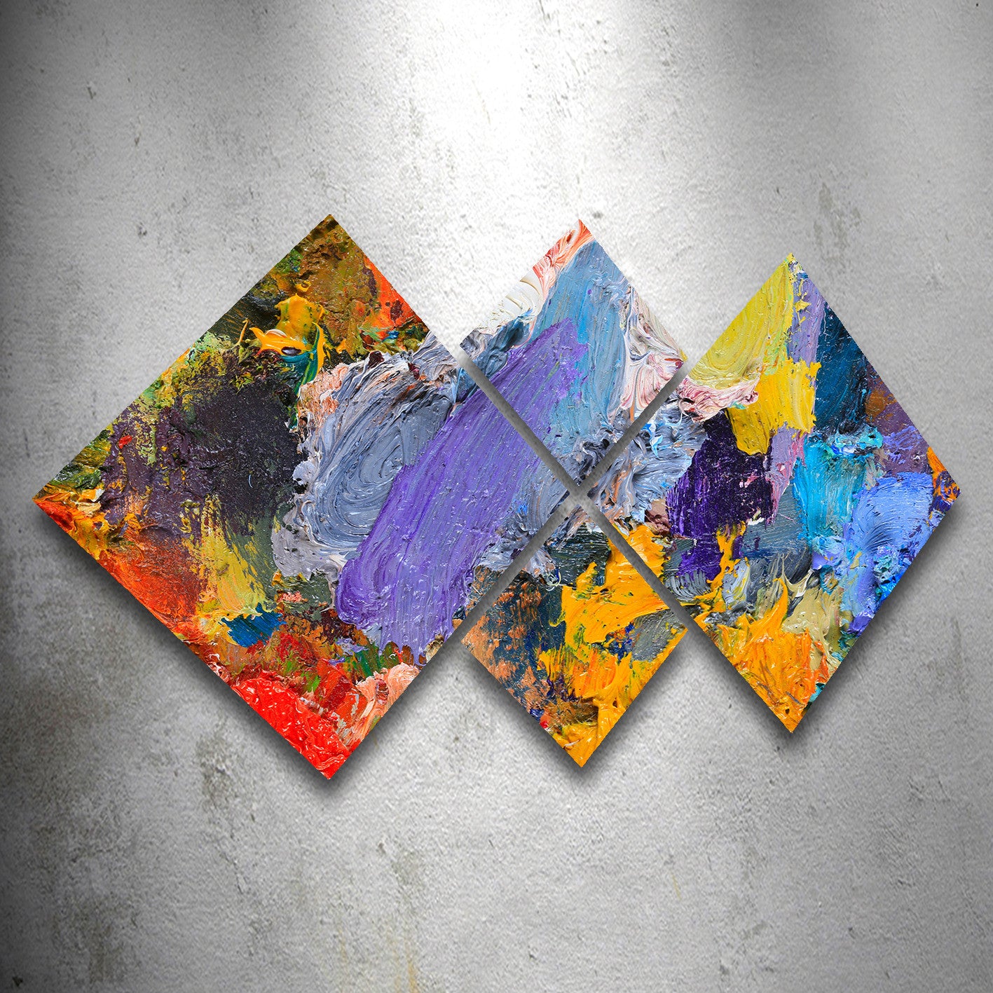 Conjunto Decorativo MDF Multicolor 4 Peças - Impressão UV Premium para Parede