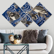 Conjunto Decorativo MDF Multicolor 4 Peças - Impressão UV Premium para Parede