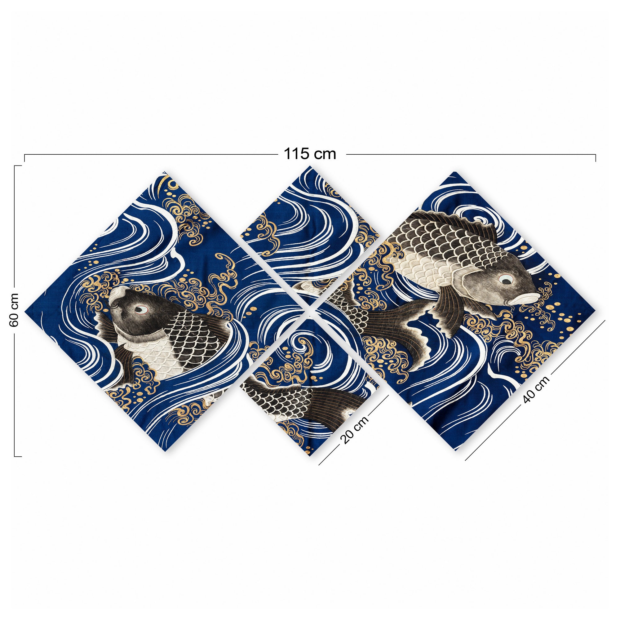 Conjunto Decorativo MDF Multicolor 4 Peças - Impressão UV Premium para Parede