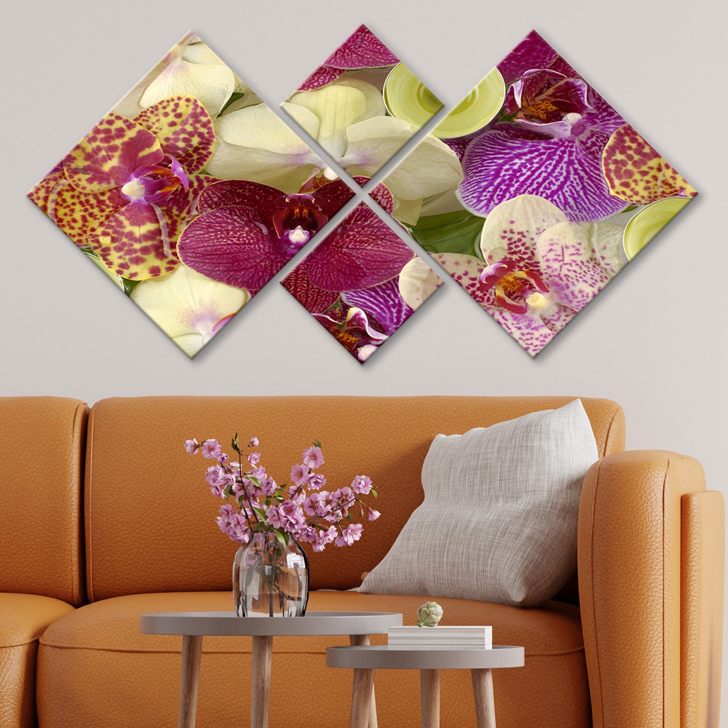 Conjunto Decorativo MDF Multicolor 4 Peças - Impressão UV Premium para Parede