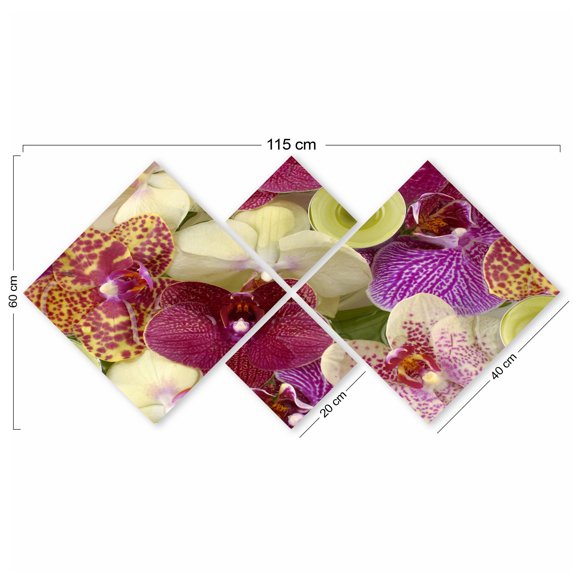 Conjunto Decorativo MDF Multicolor 4 Peças - Impressão UV Premium para Parede