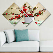 Conjunto Decorativo MDF Multicolor 4 Peças - Impressão UV Premium para Parede