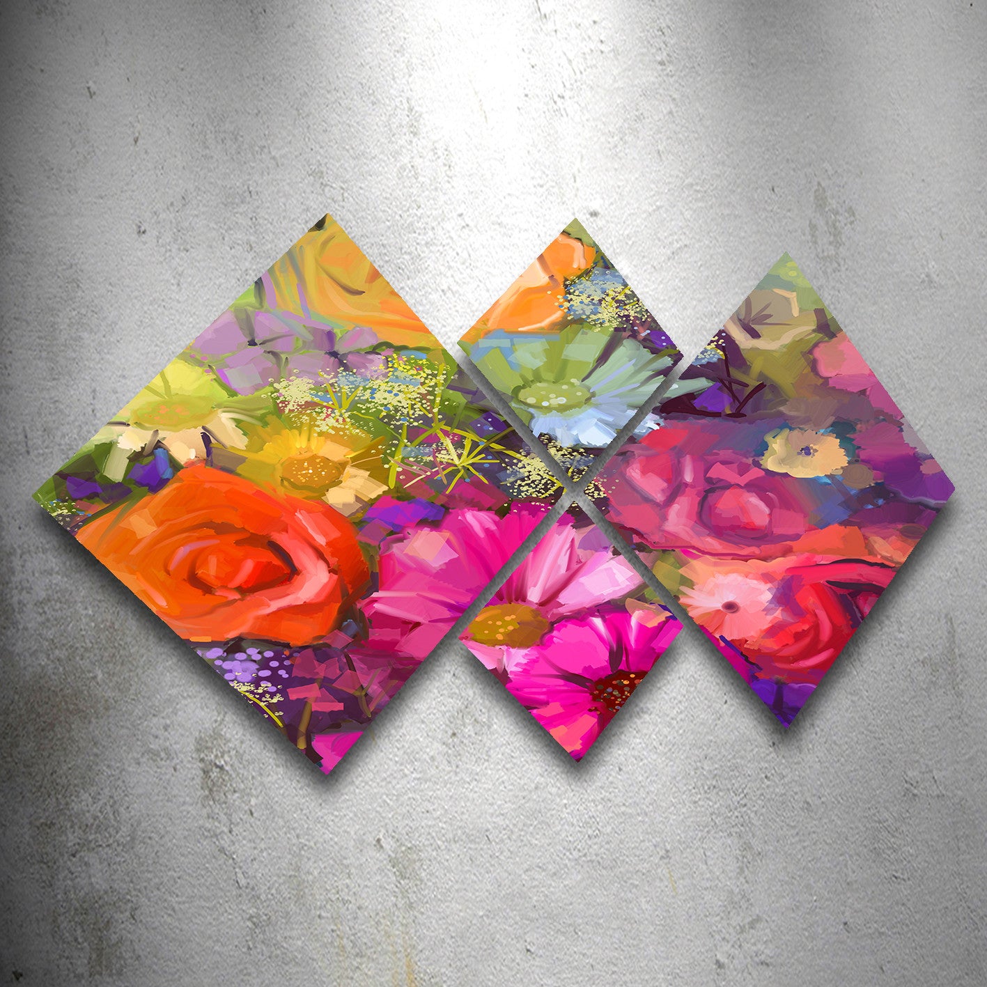 Conjunto Decorativo MDF Multicolor 4 Peças - Impressão UV Premium para Parede