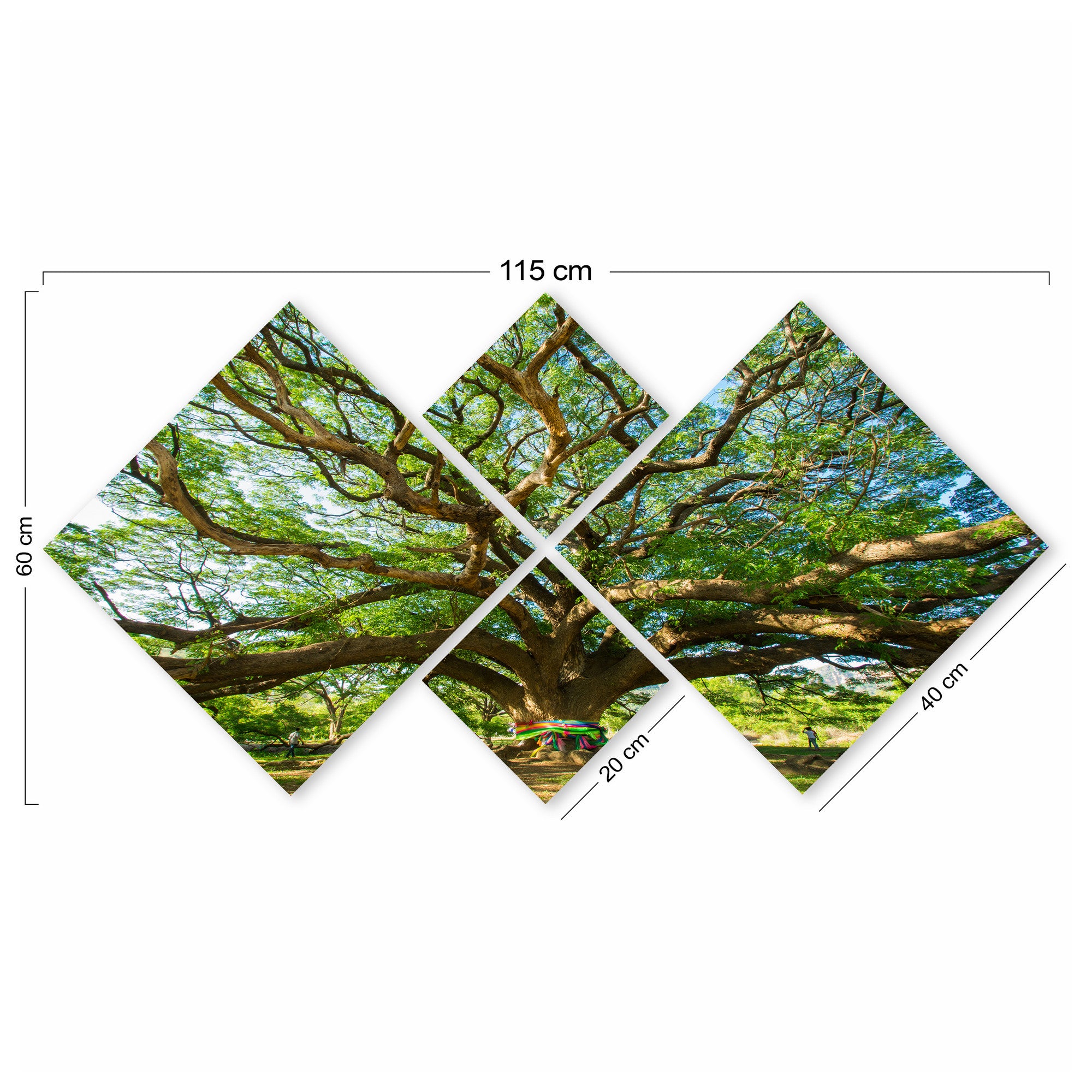 Conjunto Decorativo MDF Multicolor 4 Peças - Impressão UV Premium para Parede