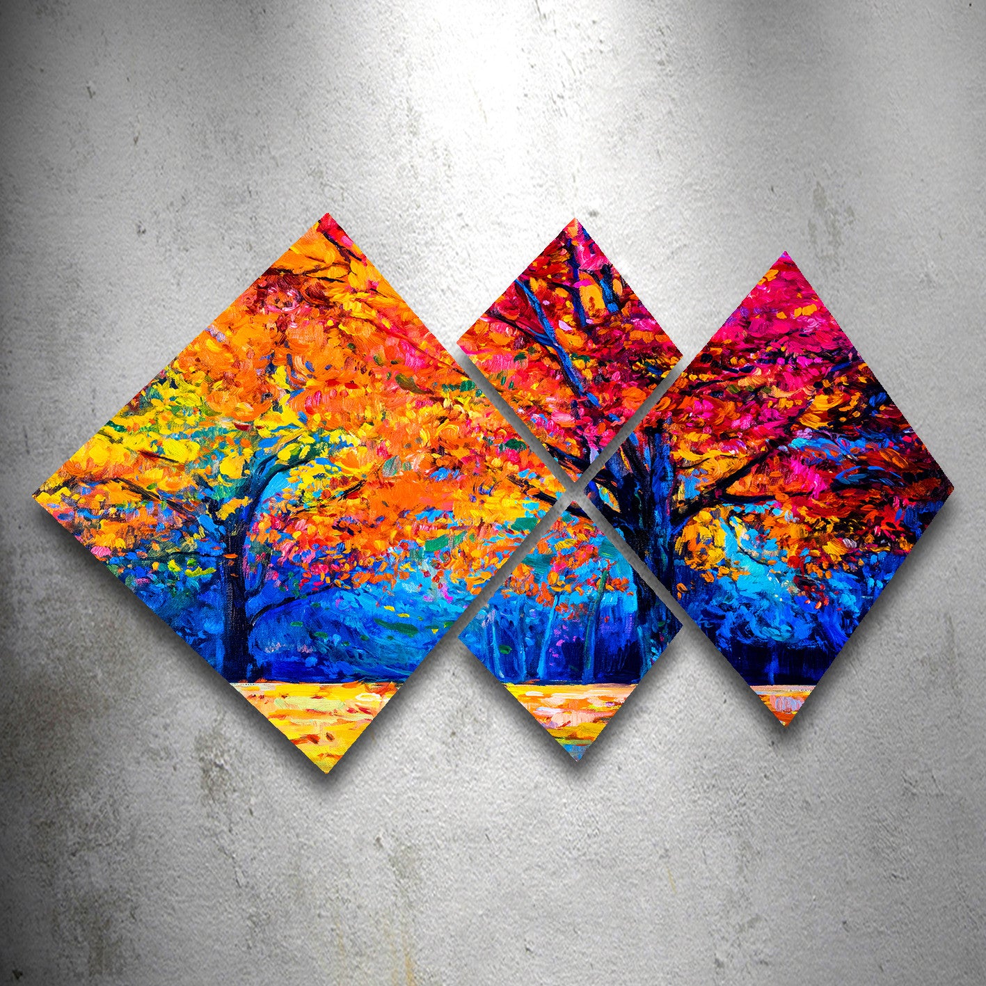 Conjunto Decorativo MDF Multicolor 4 Peças - Impressão UV Premium para Parede