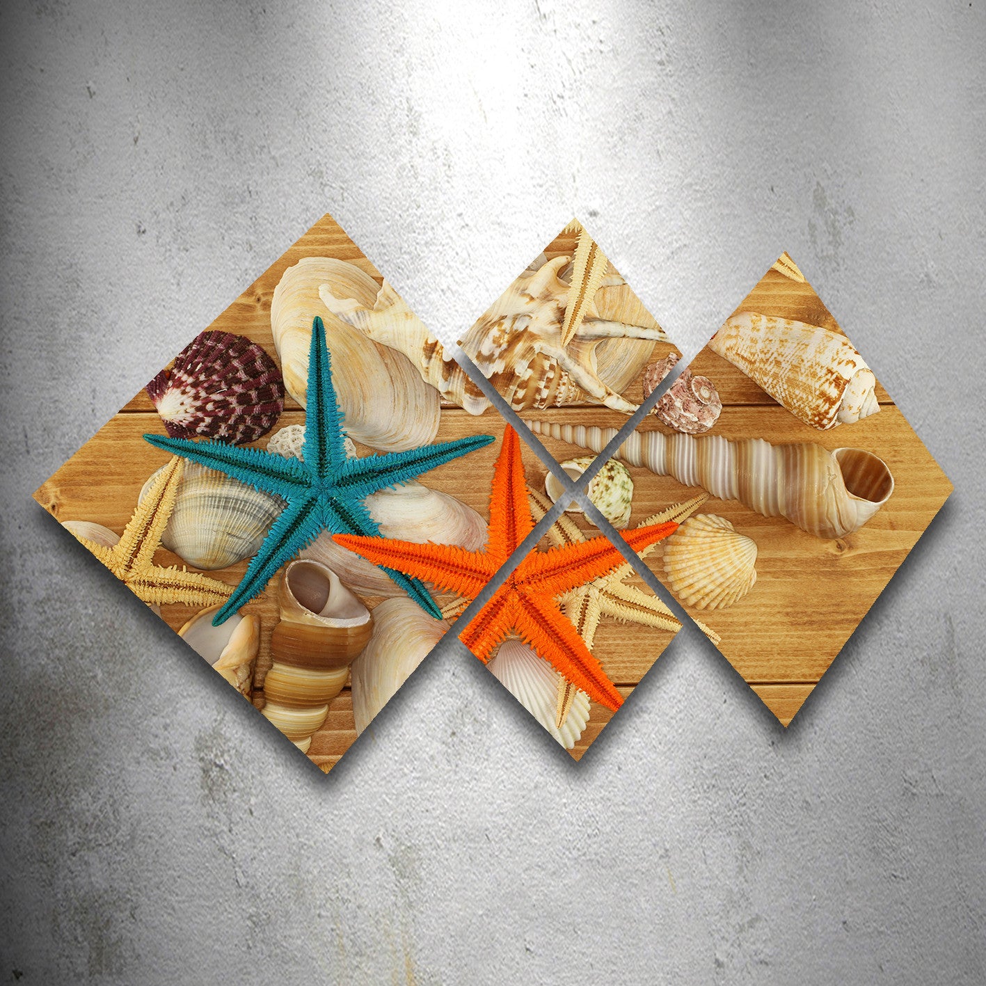 Conjunto Decorativo MDF Multicolor 4 Peças - Impressão UV Premium para Parede