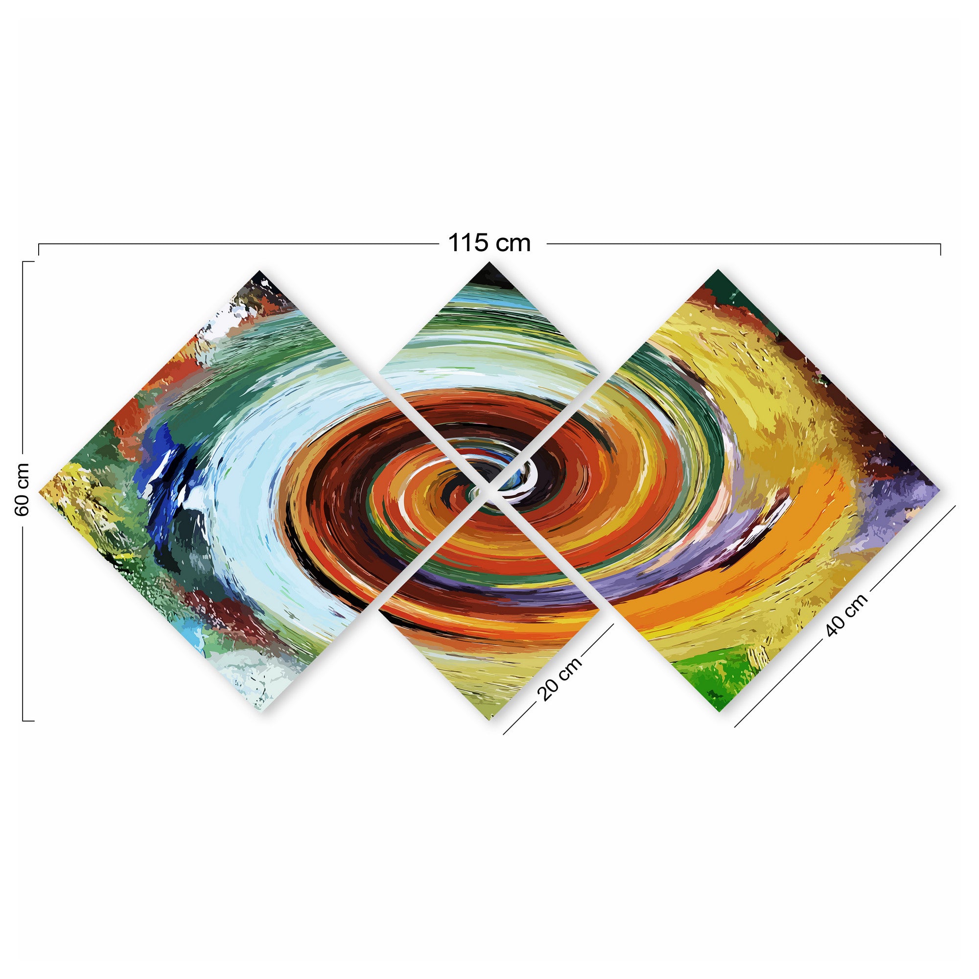 Conjunto Decorativo MDF Multicolor 4 Peças - Impressão UV Premium para Parede