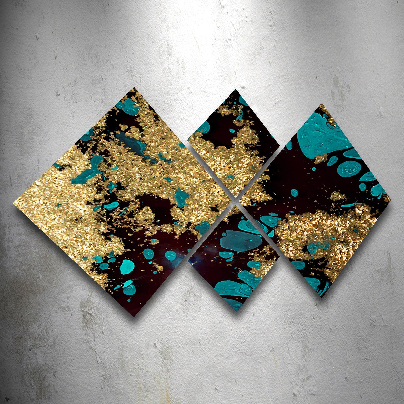 Conjunto Decorativo MDF Multicolor 4 Peças - Impressão UV Premium para Parede