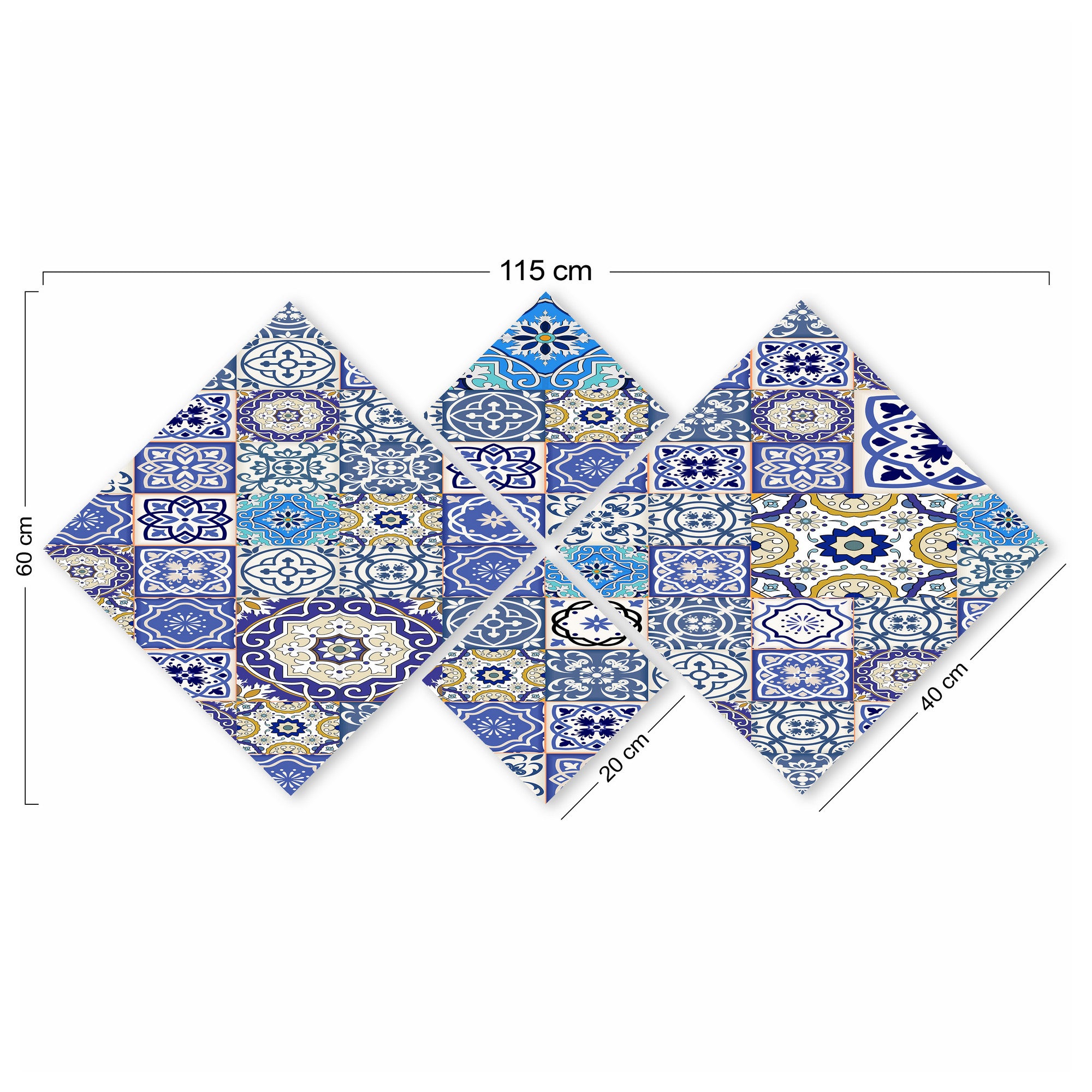 Conjunto Decorativo MDF Multicolor 4 Peças - Impressão UV Premium para Parede