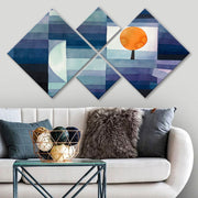 Conjunto Decorativo MDF Multicolor 4 Peças - Impressão UV Premium para Parede