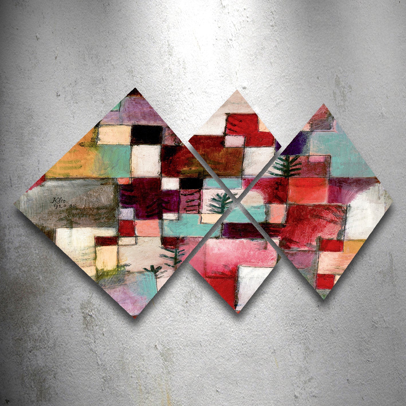 Conjunto Decorativo MDF Multicolor 4 Peças - Impressão UV Premium para Parede