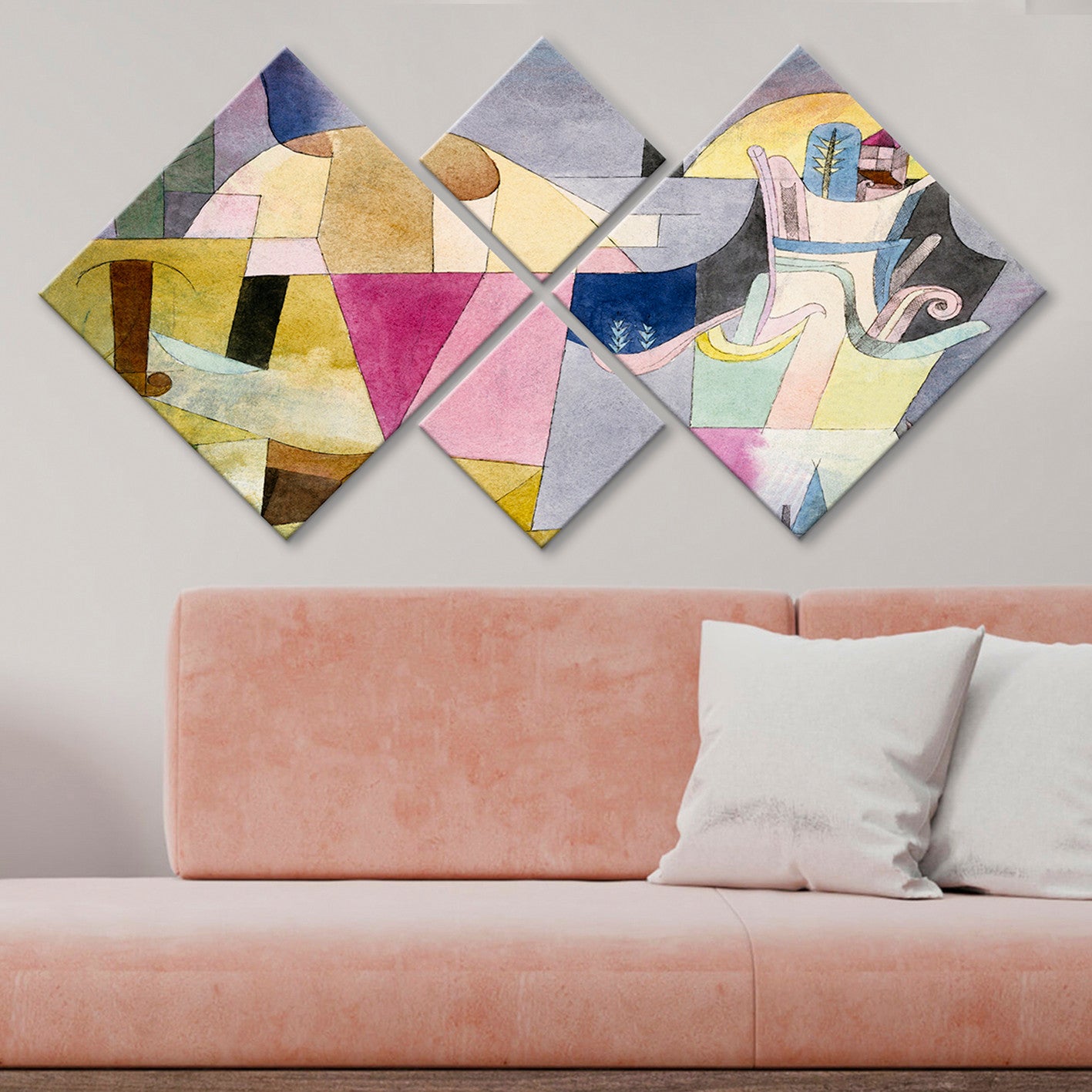 Conjunto Decorativo MDF Multicolor 4 Peças - Impressão UV Premium para Parede