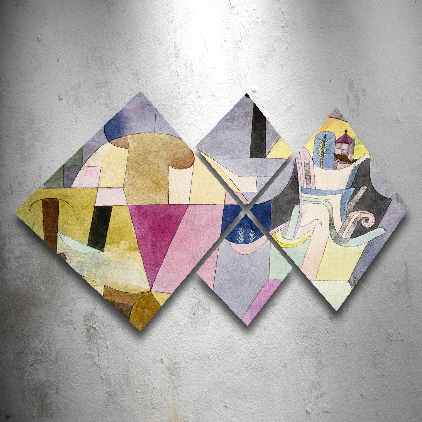 Conjunto Decorativo MDF Multicolor 4 Peças - Impressão UV Premium para Parede