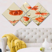 Conjunto Decorativo MDF Multicolor 4 Peças - Impressão UV Premium para Parede