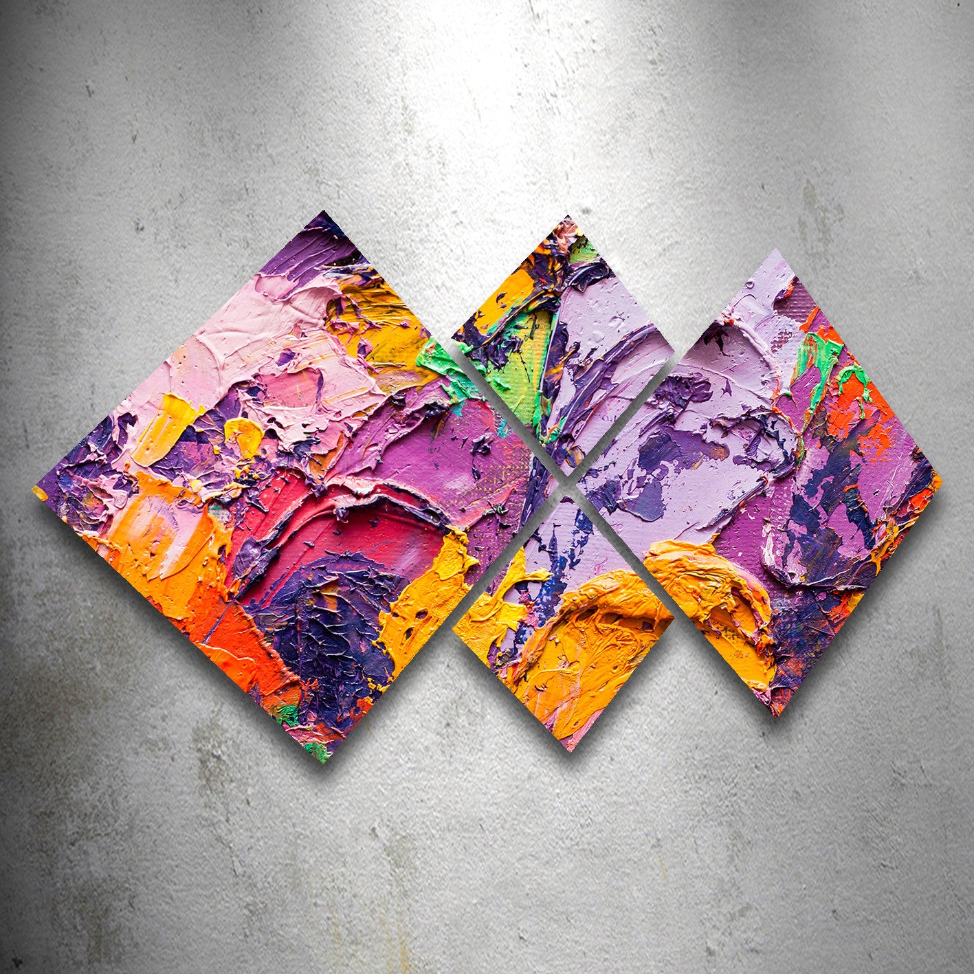 Conjunto Decorativo MDF Multicolor 4 Peças - Impressão UV Premium para Parede