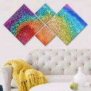Conjunto Decorativo MDF Multicolor 4 Peças - Impressão UV Premium para Parede