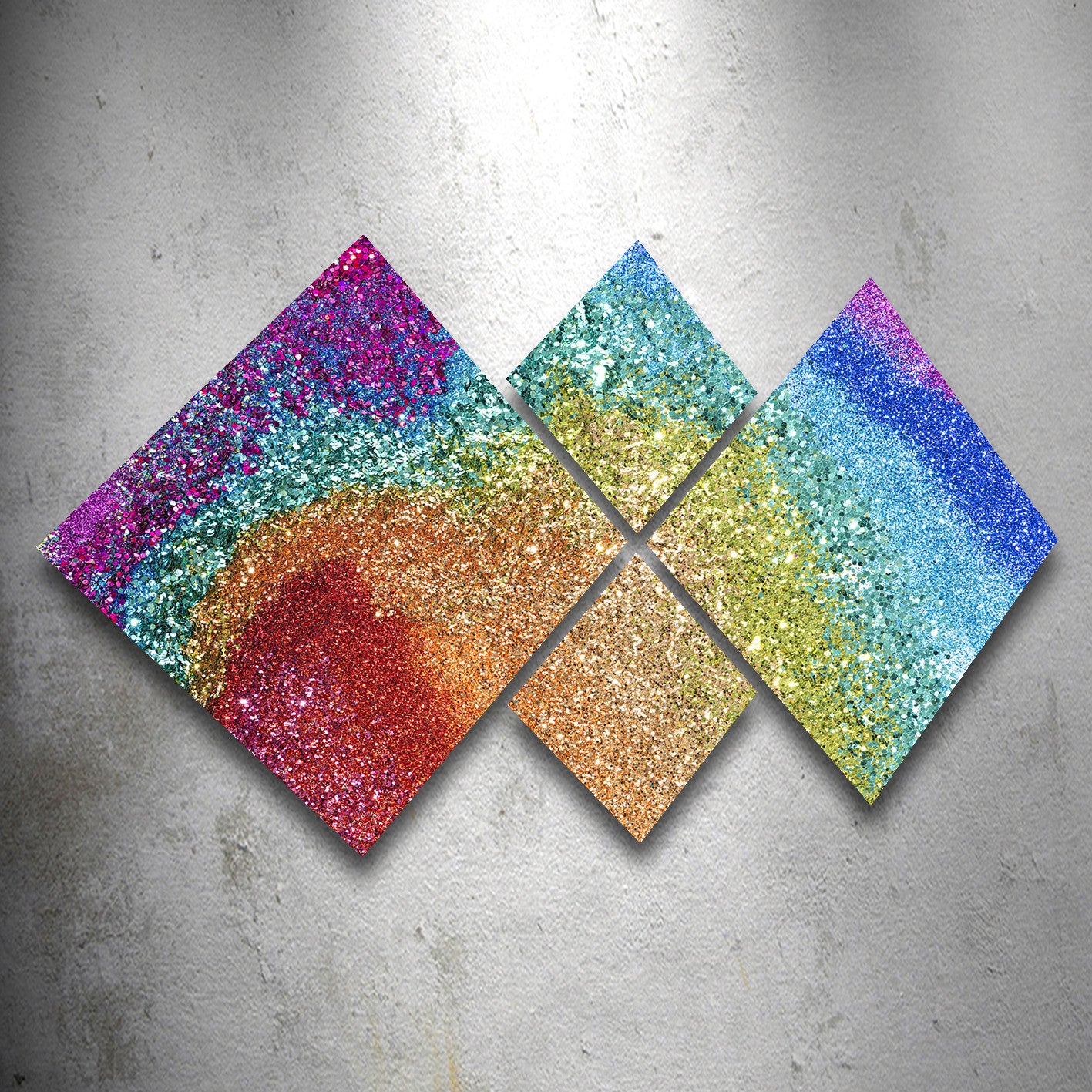 Conjunto Decorativo MDF Multicolor 4 Peças - Impressão UV Premium para Parede