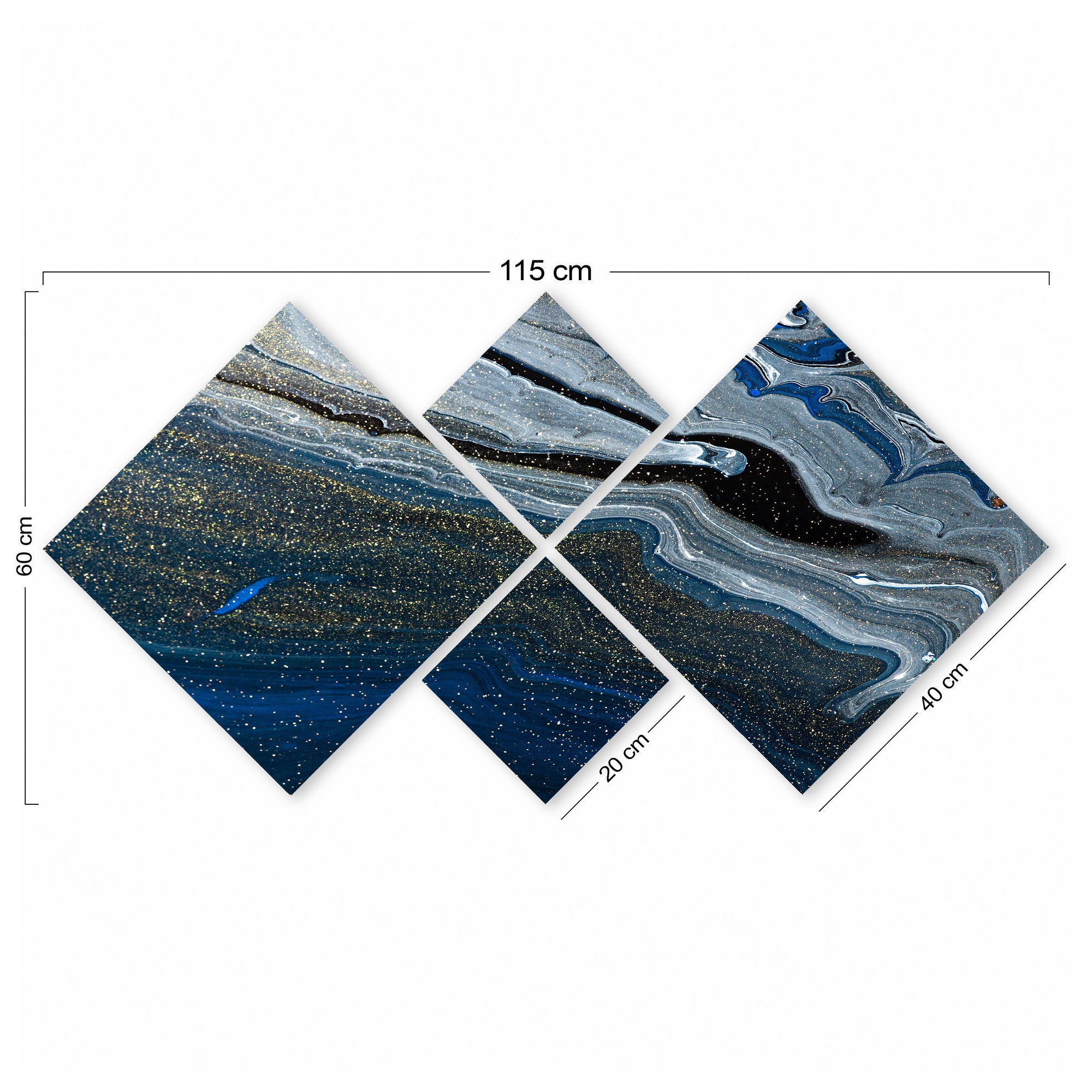 Conjunto Decorativo MDF Multicolor 4 Peças - Impressão UV Premium para Parede