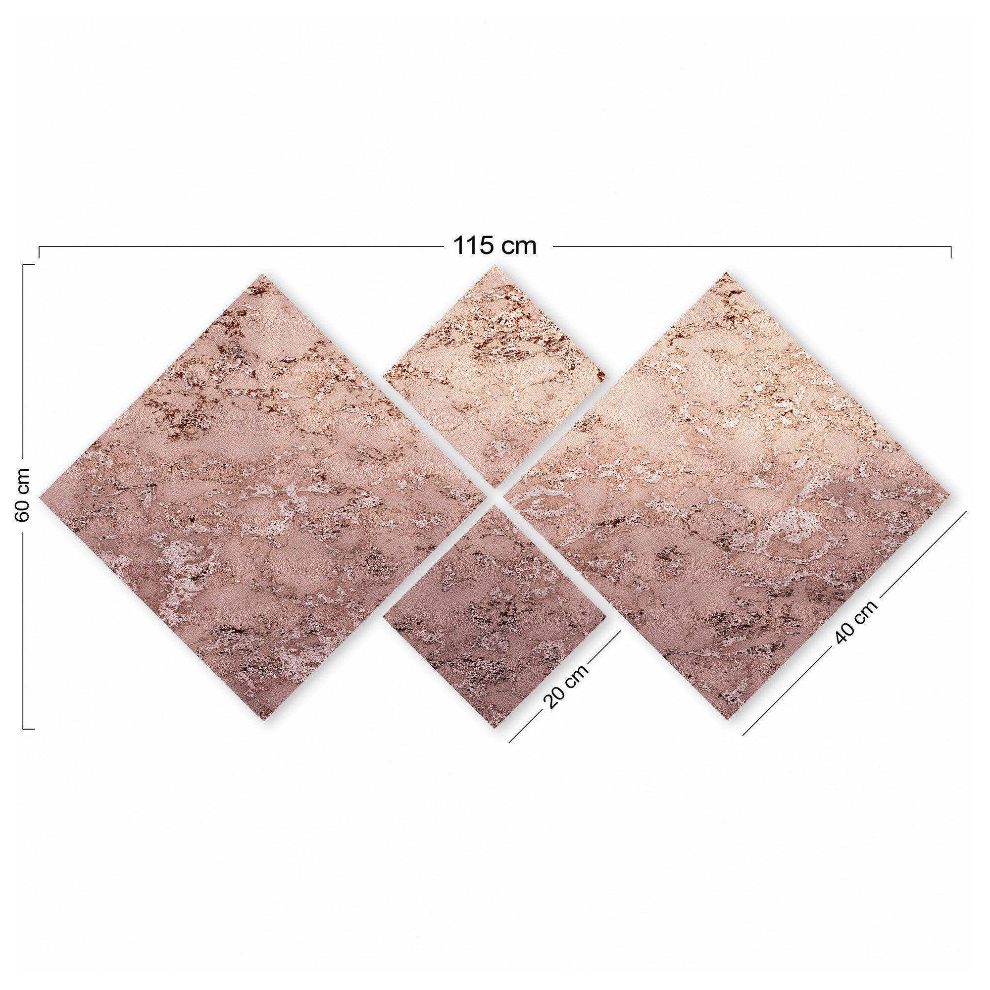 Conjunto Decorativo MDF Multicolor 4 Peças - Impressão UV Premium para Parede