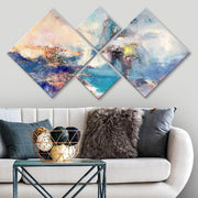 Conjunto Decorativo MDF Multicolor 4 Peças - Impressão UV Premium para Parede