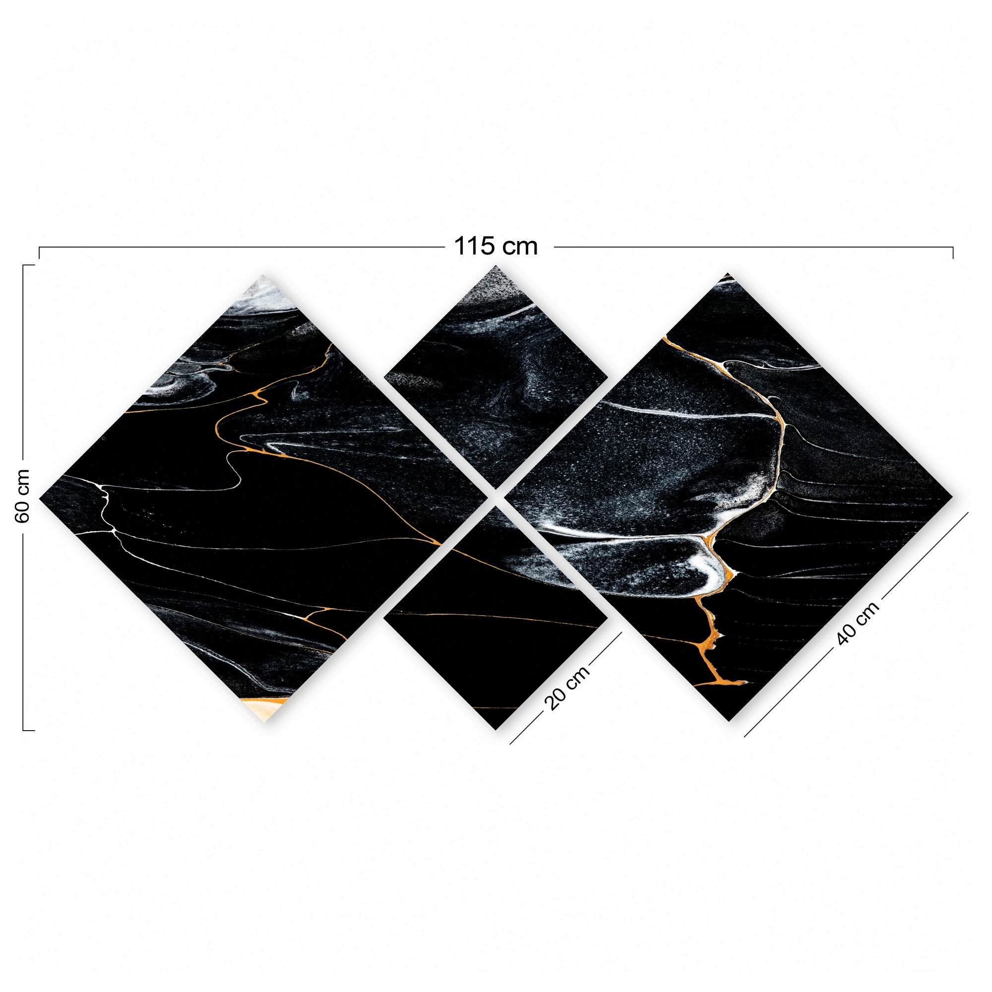 Conjunto Decorativo MDF Multicolor 4 Peças - Impressão UV Premium para Parede